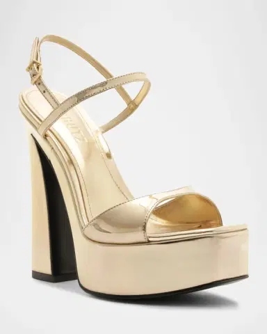 Schutz 145mm Arlene Metallic Leather Platform Sandals | Thumbnail 2 Schutz 145mm Arlene Metallic Leather Platform Sandals | Thumbnail 2
