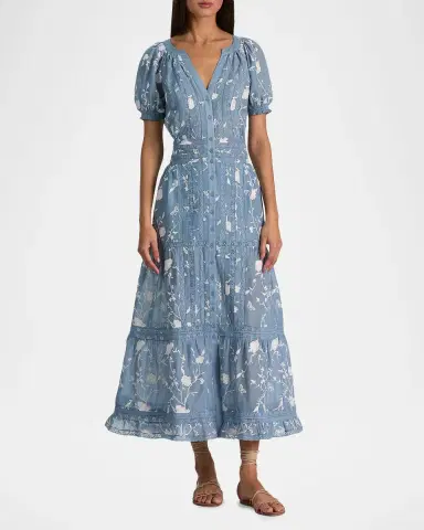 Alice + Olivia Kathryn Lace-Trim Midi Shirtdress | Thumbnail 2 Alice + Olivia Kathryn Lace-Trim Midi Shirtdress | Thumbnail 2