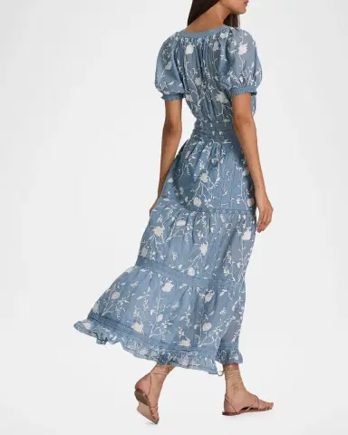 Alice + Olivia Kathryn Lace-Trim Midi Shirtdress | Thumbnail 3 Alice + Olivia Kathryn Lace-Trim Midi Shirtdress | Thumbnail 3