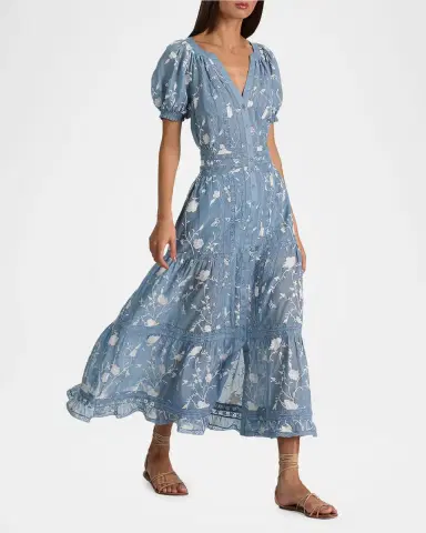 Alice + Olivia Kathryn Lace-Trim Midi Shirtdress | Thumbnail 4 Alice + Olivia Kathryn Lace-Trim Midi Shirtdress | Thumbnail 4