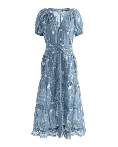 Alice + Olivia Kathryn Lace-Trim Midi Shirtdress | Thumbnail 1 Alice + Olivia Kathryn Lace-Trim Midi Shirtdress | Thumbnail 1
