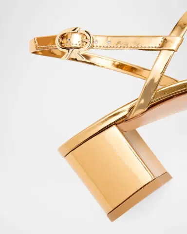 Gianvito Rossi 45mm Betsey Metallic Leather Sandals | Thumbnail 6 Gianvito Rossi 45mm Betsey Metallic Leather Sandals | Thumbnail 6