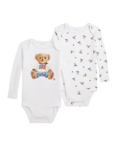 Ralph Lauren Kid's 2-Pack Polo Bear Bodysuit Set | Thumbnail 3 Ralph Lauren Kid's 2-Pack Polo Bear Bodysuit Set | Thumbnail 3