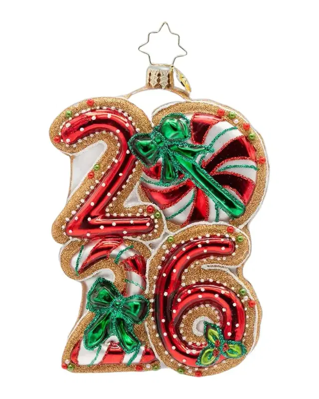 Christopher Radko Sweet Start to 2026 Christmas Ornament