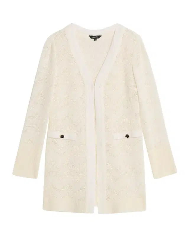 Heritage Pointelle Braided Trim Knit Cardigan