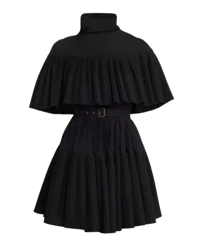 Ulla Johnson Lucille Pleated Wool Cape Dress | Thumbnail 1