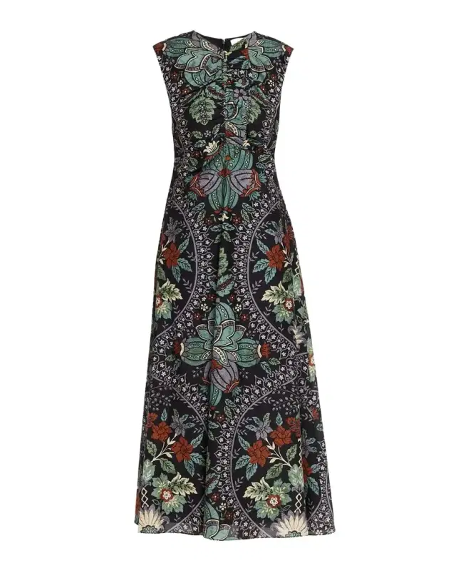Elie Tahari The Kinsley Sleeveless Floral-Print Maxi Dress