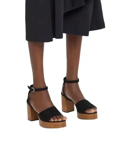 TOTEME 100mm Suede Platform Sandals | Thumbnail 1