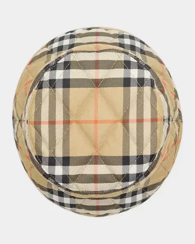 Burberry Check EKD Quilted Bucket Hat | Thumbnail 3