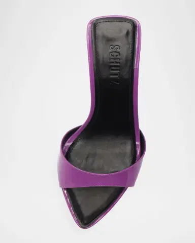Schutz 75mm Elodie Patent Leather Mules | Thumbnail 4