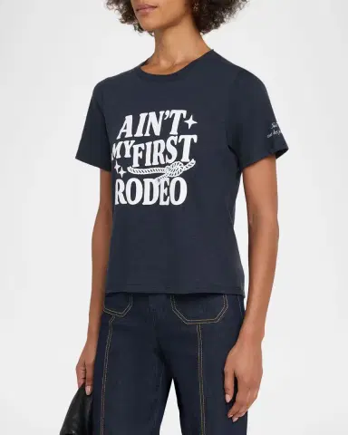 Cinq a Sept Graphic Cotton T-Shirt | Thumbnail 4