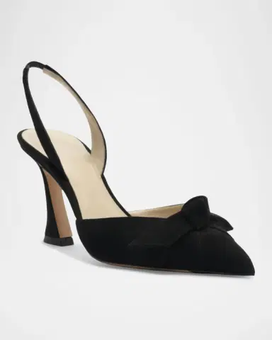 Alexandre Birman 85mm Clarita Suede Slingback Pumps | Thumbnail 2