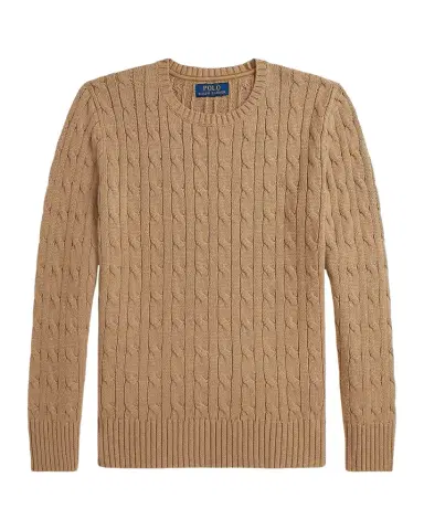 Polo Ralph Lauren Boy's Mini-Cable Cotton Crewneck Sweater, Size S-X | Thumbnail 1