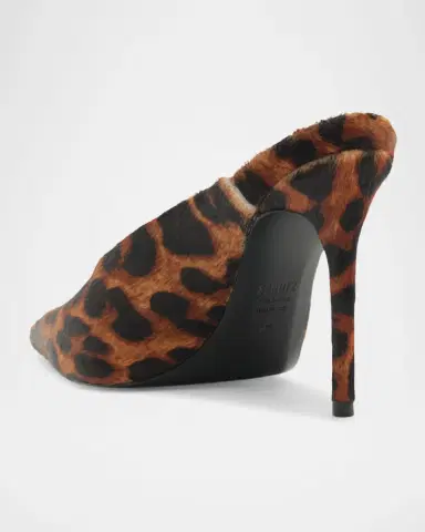 Schutz 100mm Loren Leopard Calf Hair Mule Pumps | Thumbnail 3 Schutz 100mm Loren Leopard Calf Hair Mule Pumps | Thumbnail 3