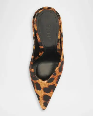 Schutz 100mm Loren Leopard Calf Hair Mule Pumps | Thumbnail 4 Schutz 100mm Loren Leopard Calf Hair Mule Pumps | Thumbnail 4