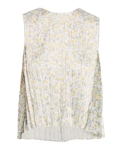 Vince Citrine Bloom Pleated Satin Top | Thumbnail 1