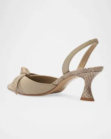 Alexandre Birman 60mm Clarita Mixed Leather Slingback Pumps | Thumbnail 3 Alexandre Birman 60mm Clarita Mixed Leather Slingback Pumps | Thumbnail 3
