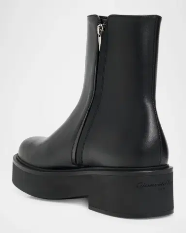 Gianvito Rossi Hiro Leather Platform Booties | Thumbnail 3 Gianvito Rossi Hiro Leather Platform Booties | Thumbnail 3