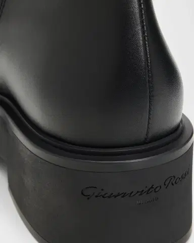 Gianvito Rossi Hiro Leather Platform Booties | Thumbnail 4 Gianvito Rossi Hiro Leather Platform Booties | Thumbnail 4