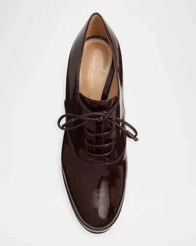 Gianvito Rossi 70mm Vicky Patent Leather Oxford Platform Pumps | Thumbnail 5
