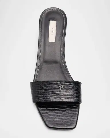 TOTEME 35mm Slim Lizard-Embossed Leather Mules | Thumbnail 2 TOTEME 35mm Slim Lizard-Embossed Leather Mules | Thumbnail 2