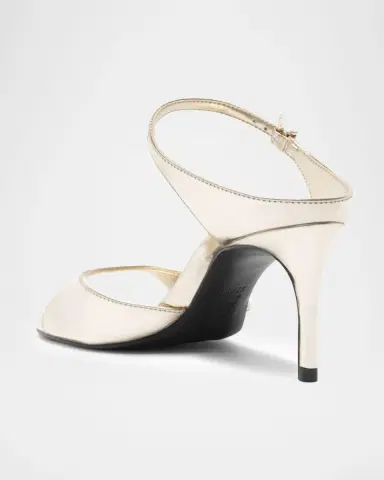 Schutz 75mm Lyra Metallic Leather Sandals | Thumbnail 3