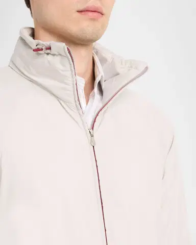 Brunello Cucinelli Men's Thermor Stand Collar Full-Zip Jacket | Thumbnail 5