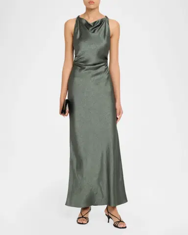 Vince Twist Satin Maxi Dress | Thumbnail 2 Vince Twist Satin Maxi Dress | Thumbnail 2