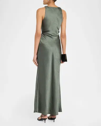 Vince Twist Satin Maxi Dress | Thumbnail 3 Vince Twist Satin Maxi Dress | Thumbnail 3