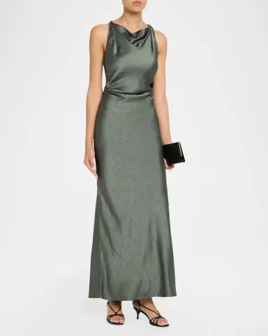 Vince Twist Satin Maxi Dress | Thumbnail 4 Vince Twist Satin Maxi Dress | Thumbnail 4