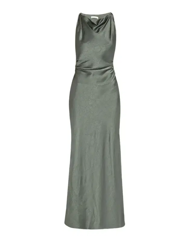 Vince Twist Satin Maxi Dress