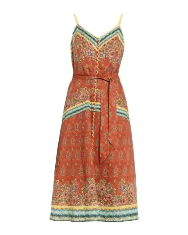 Elie Tahari The Brooks Lace-Trim Floral Midi Dress | Thumbnail 1