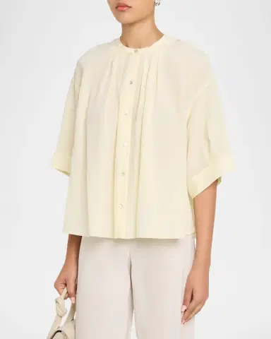 Vince Gathered A-Line Top | Thumbnail 4 Vince Gathered A-Line Top | Thumbnail 4