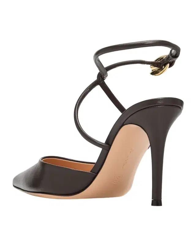 85mm Nappa Leather Ankle-Strap Pumps