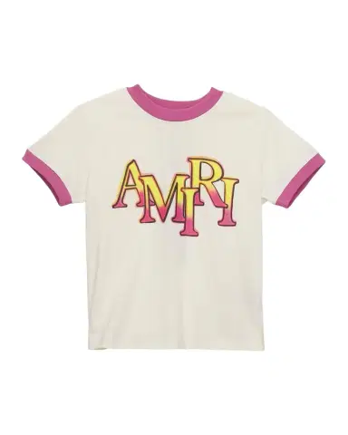 AMIRI Kid's Staggered Logo Ringer T-Shirt | Thumbnail 1