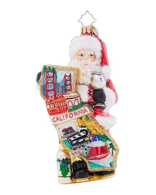 Christopher Radko Cali Claus Christmas Ornament