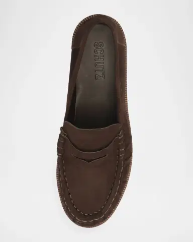 Schutz Tyche Suede Penny Loafers | Thumbnail 4