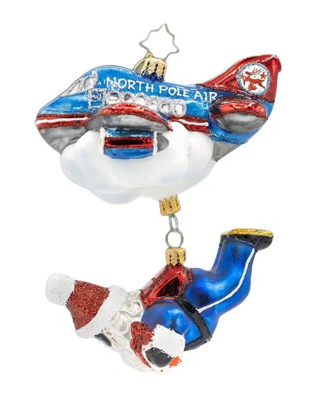 Christopher Radko Jolly Jumper Santa Christmas Ornament
