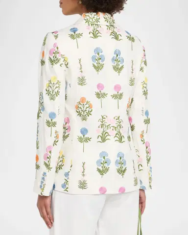 Elie Tahari The Amelia Floral-Embroidered Jacket | Thumbnail 3 Elie Tahari The Amelia Floral-Embroidered Jacket | Thumbnail 3