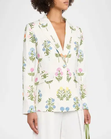 Elie Tahari The Amelia Floral-Embroidered Jacket | Thumbnail 4 Elie Tahari The Amelia Floral-Embroidered Jacket | Thumbnail 4