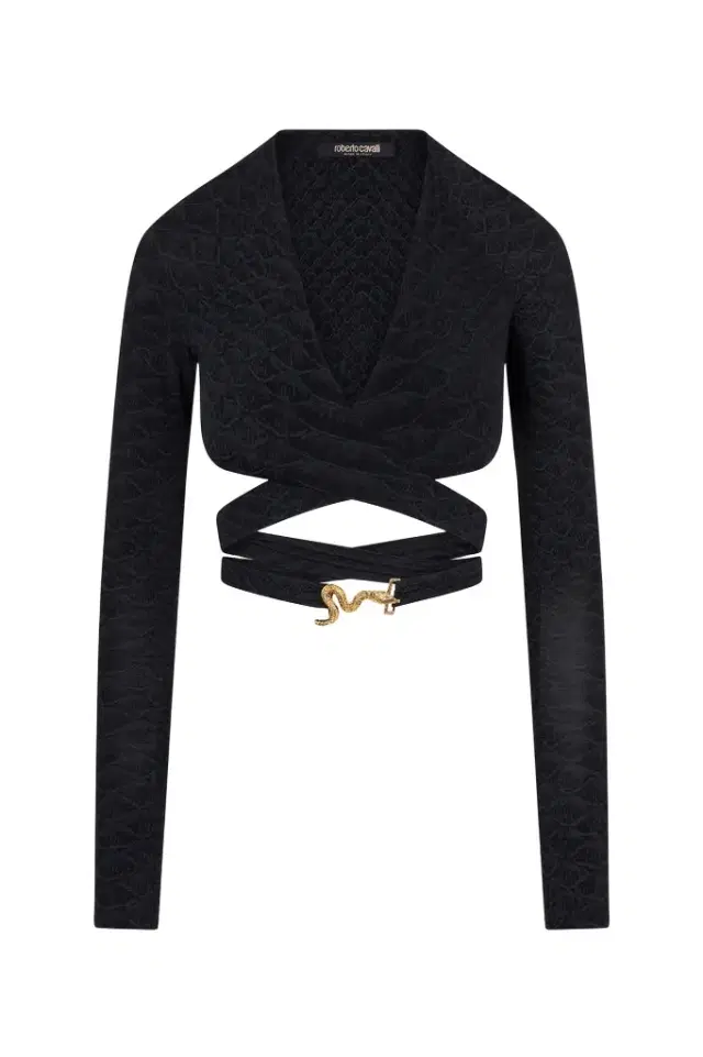 Roberto Cavalli Serpentine Print Top