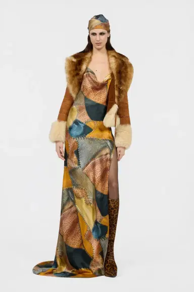 Roberto Cavalli Patchwork Print Silk Slip Dress | Thumbnail 6 Roberto Cavalli Patchwork Print Silk Slip Dress | Thumbnail 6