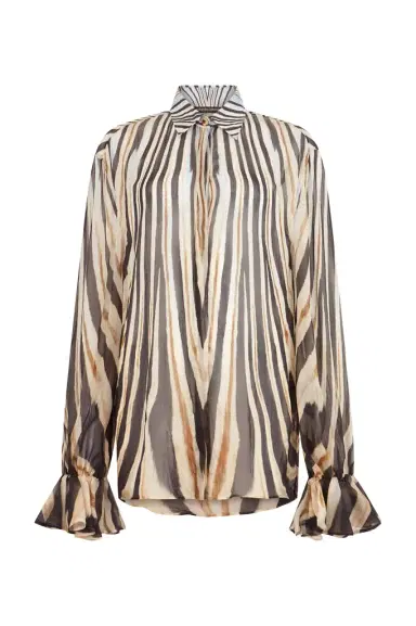 Roberto Cavalli Zebra Print Silk Shirt | Thumbnail 1 Roberto Cavalli Zebra Print Silk Shirt | Thumbnail 1