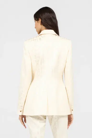 Roberto Cavalli Ivory Jacket With Jaguar Motif | Thumbnail 3 Roberto Cavalli Ivory Jacket With Jaguar Motif | Thumbnail 3