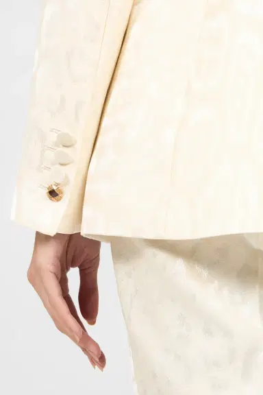 Roberto Cavalli Ivory Jacket With Jaguar Motif | Thumbnail 5 Roberto Cavalli Ivory Jacket With Jaguar Motif | Thumbnail 5