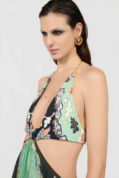 Roberto Cavalli Butterfly Earrings Gold And Ocean Blue | Thumbnail 2