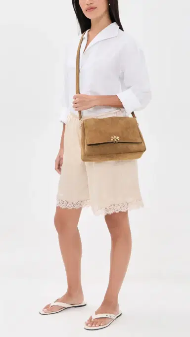 Tory Burch Charlie Suede Shoulder Bag | Thumbnail 3