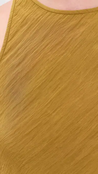 Tibi The Crinkle Slip Midi Bias Dress Mustard 6 | Thumbnail 6