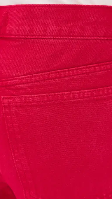 Madewell Low-Slung Baggy Crop Jeans in Varsity Red Varsity Red | Thumbnail 6