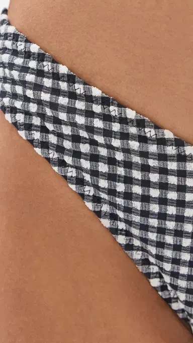 Montce Gingham ulu Bikini Bottoms Black & White Gingham | Thumbnail 5